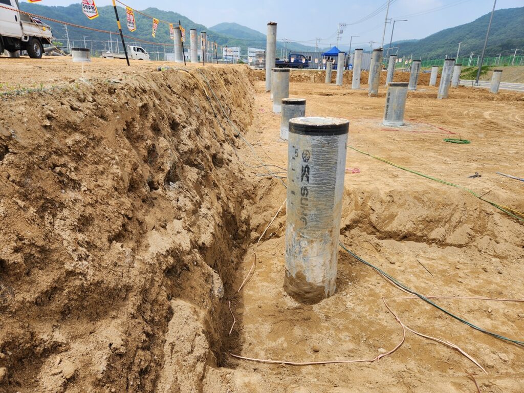 메쉬공법 공사 범위 확장 작업 중